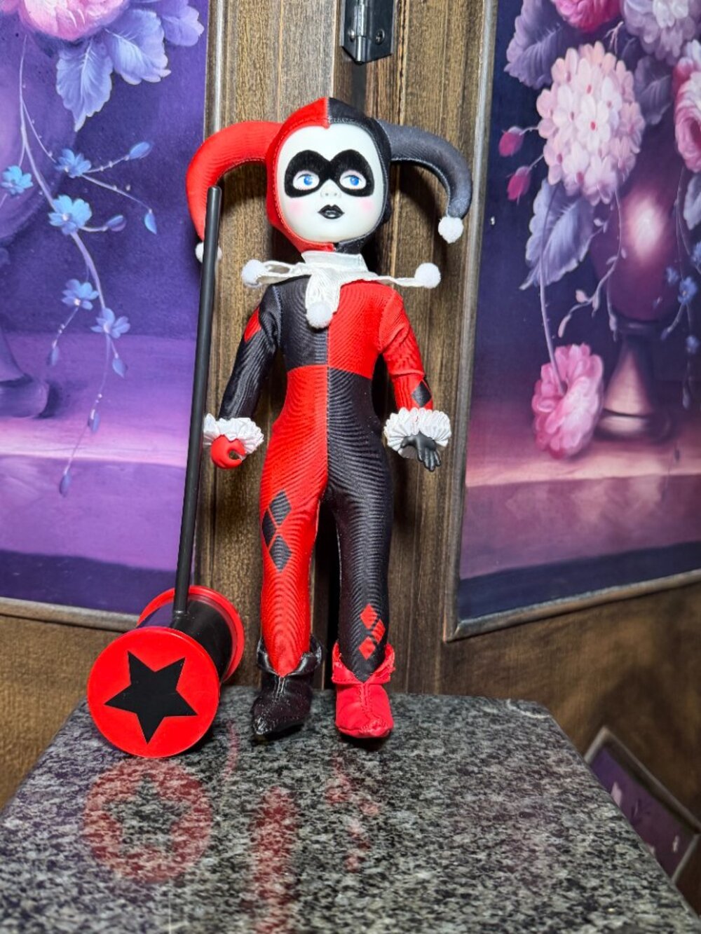 Mezco Living Dead Dolls LDD Harley Quinn DC Comics Doll w Mallet